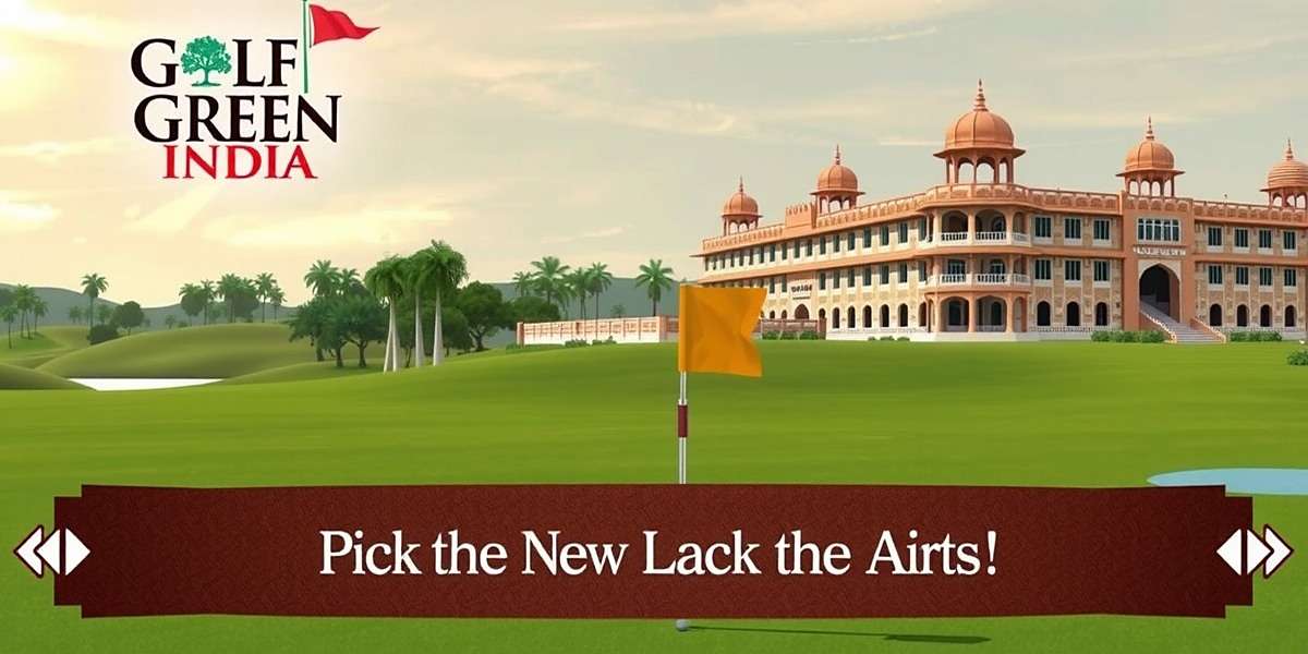 Golf Green India - Authentic Indian Golf Experience Golf Green India game screenshot showing Indian golf course with traditional architecture in background